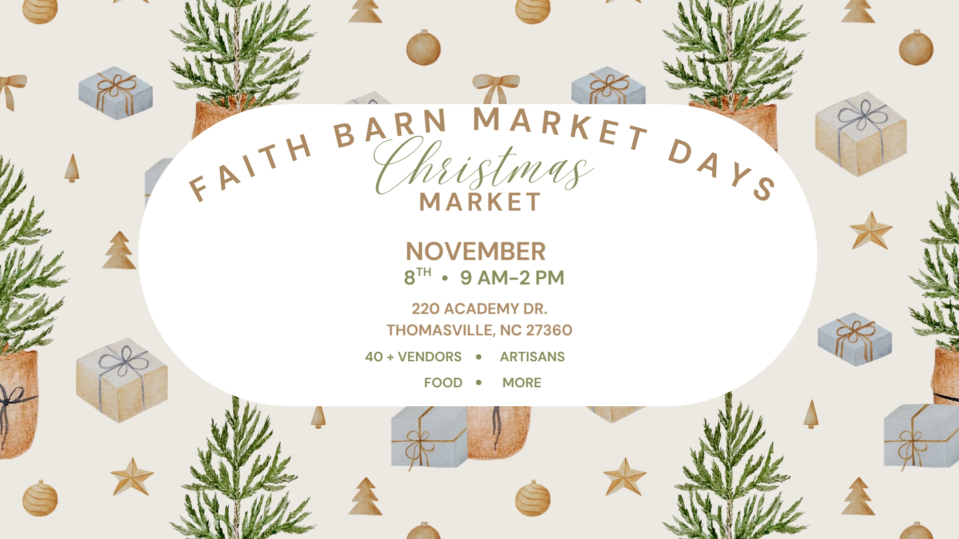 Christmas Market 2025 At Faith Barn Market Days