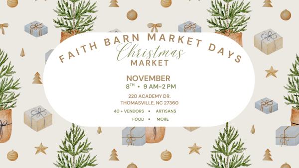 Christmas Market 2025 At Faith Barn Market Days
