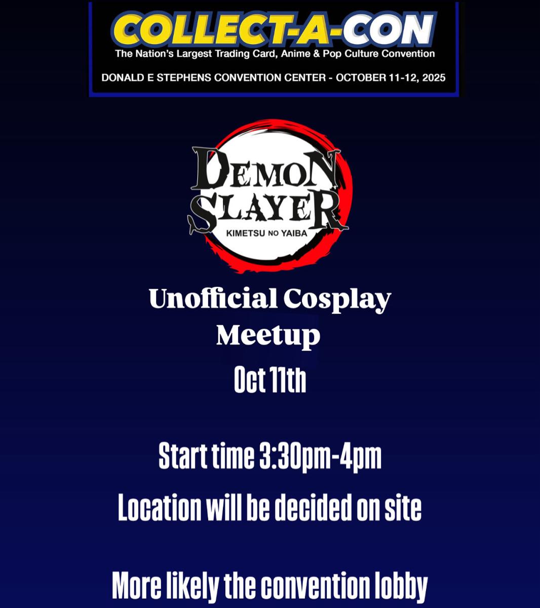 Unofficial Demon Slayer Cosplay Meetup at Collect a con