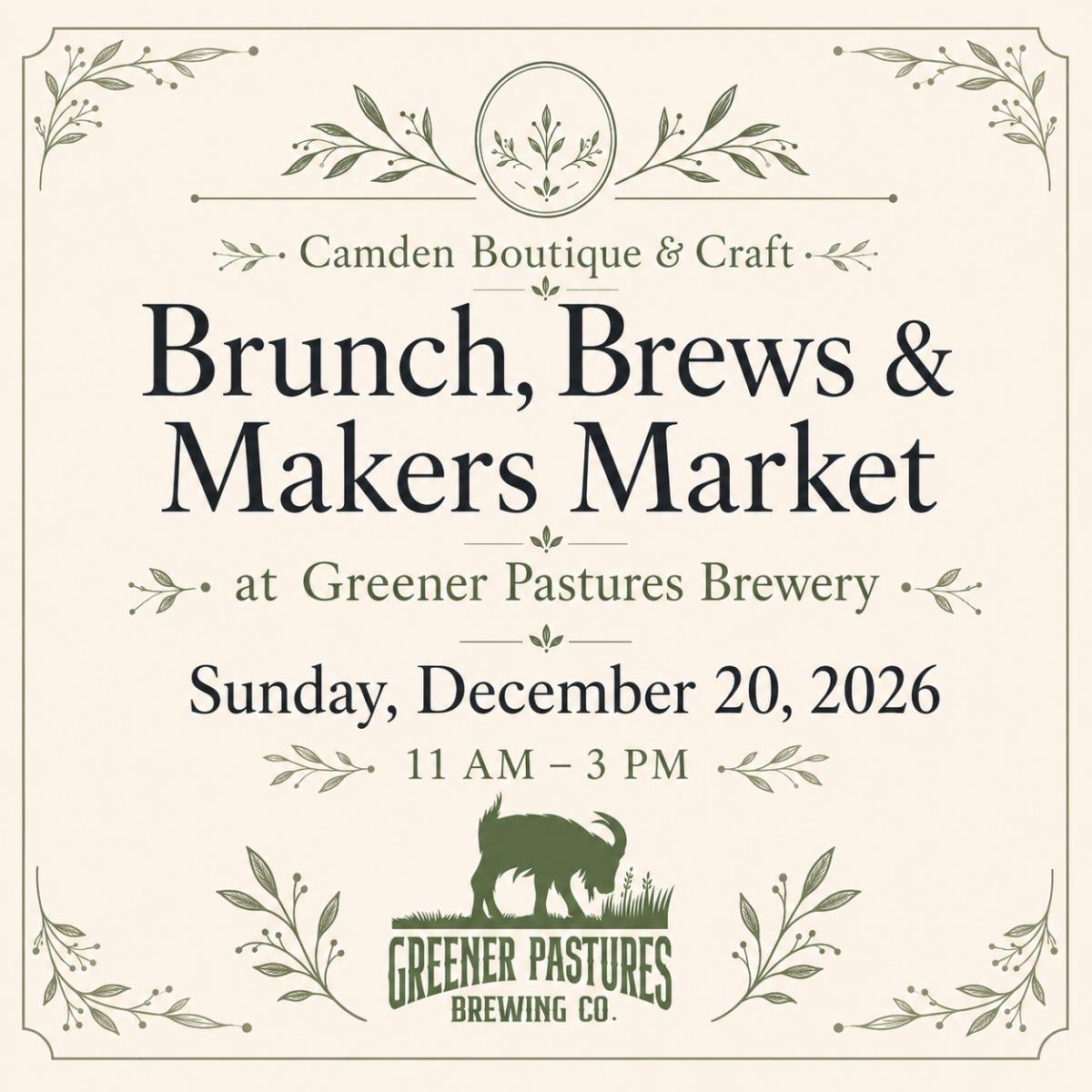 Brunch, Brews & Makers Market - Dec 20