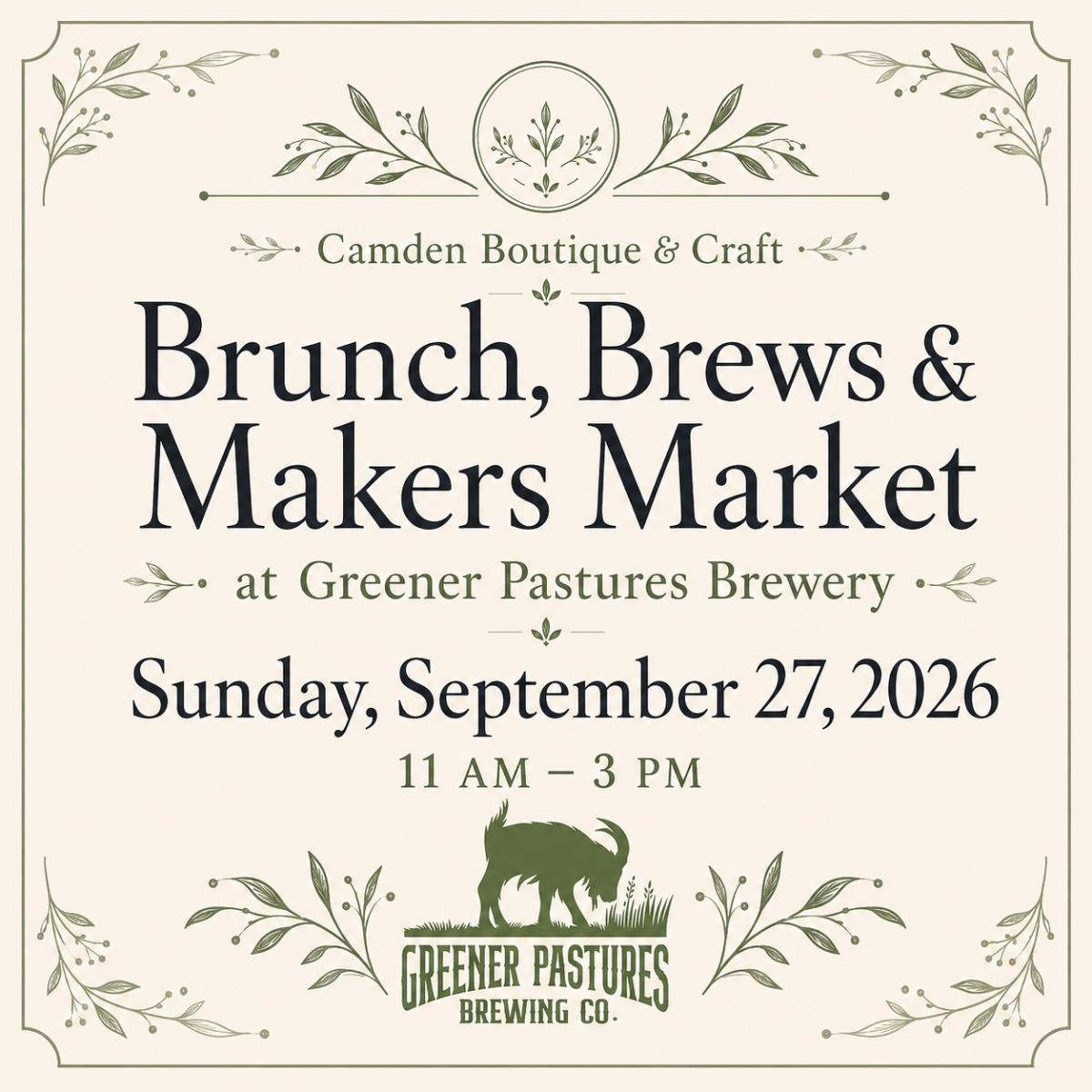 Brunch, Brews & Makers Market - Sept 27