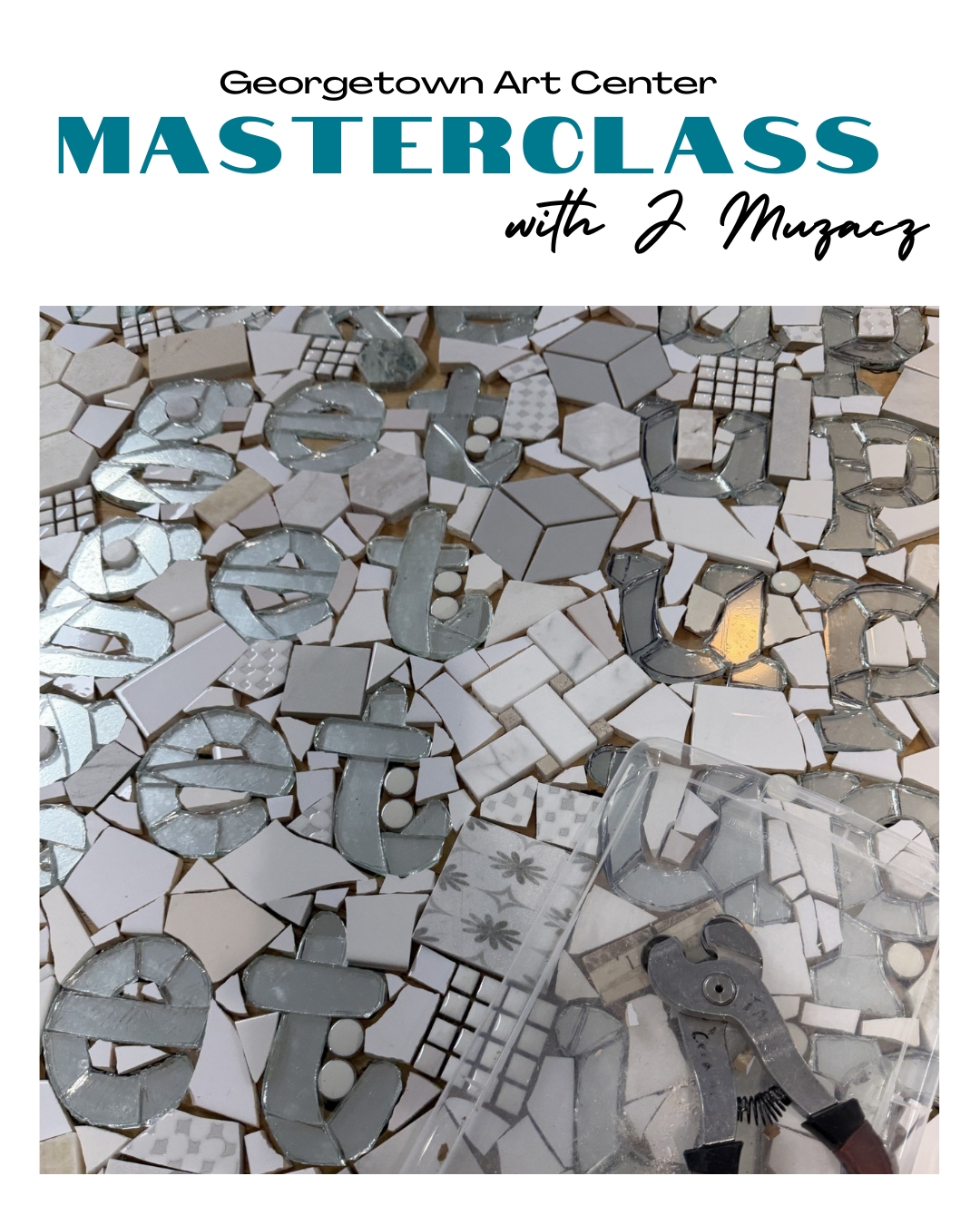 Mosaic Masterclass with featured GAC exhibit artist J Muzacz cover picture