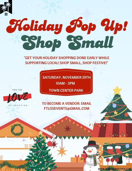 Holiday Pop-Up at Venetian Bay