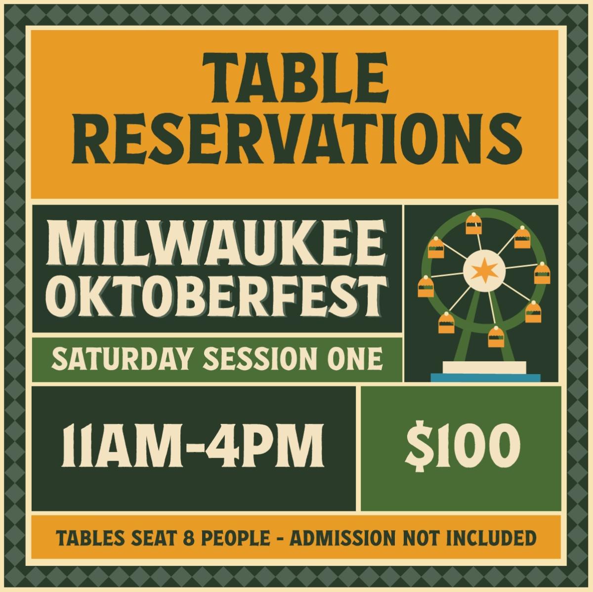 SATURDAY SESSION ONE  -  11AM - 4PM - TABLE RESERVATION AURORA PAVILLION cover picture
