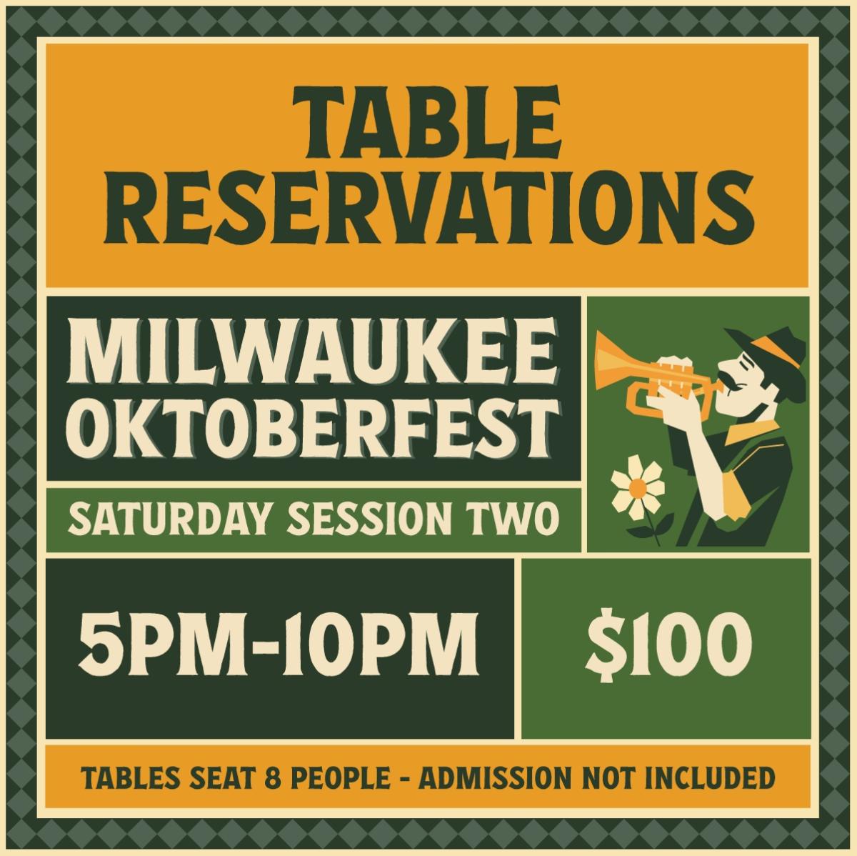 SATURDAY SESSION TWO - 5PM - 10PM - TABLE RESERVATION AURORA PAVILLION cover picture