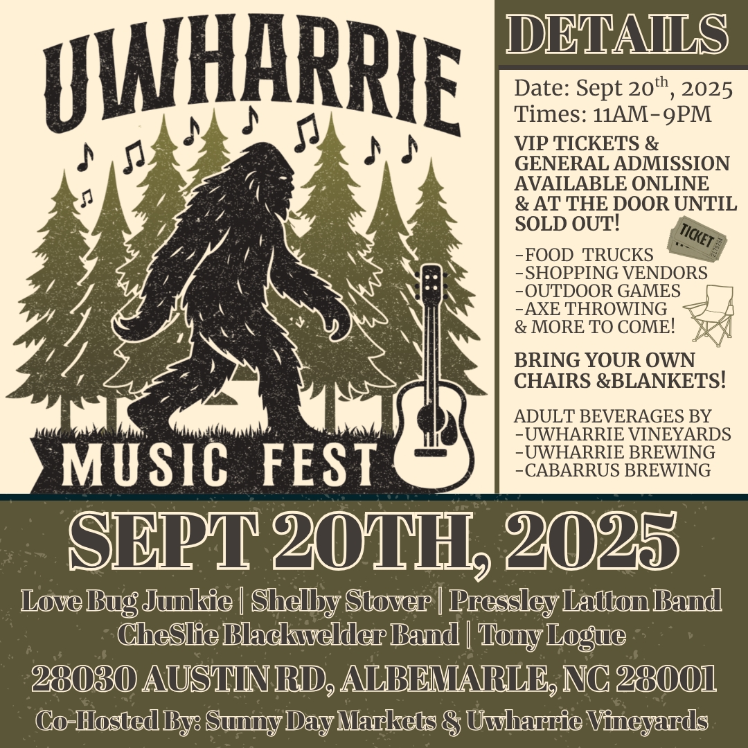 Uwharrie Music Festival Sept 20th