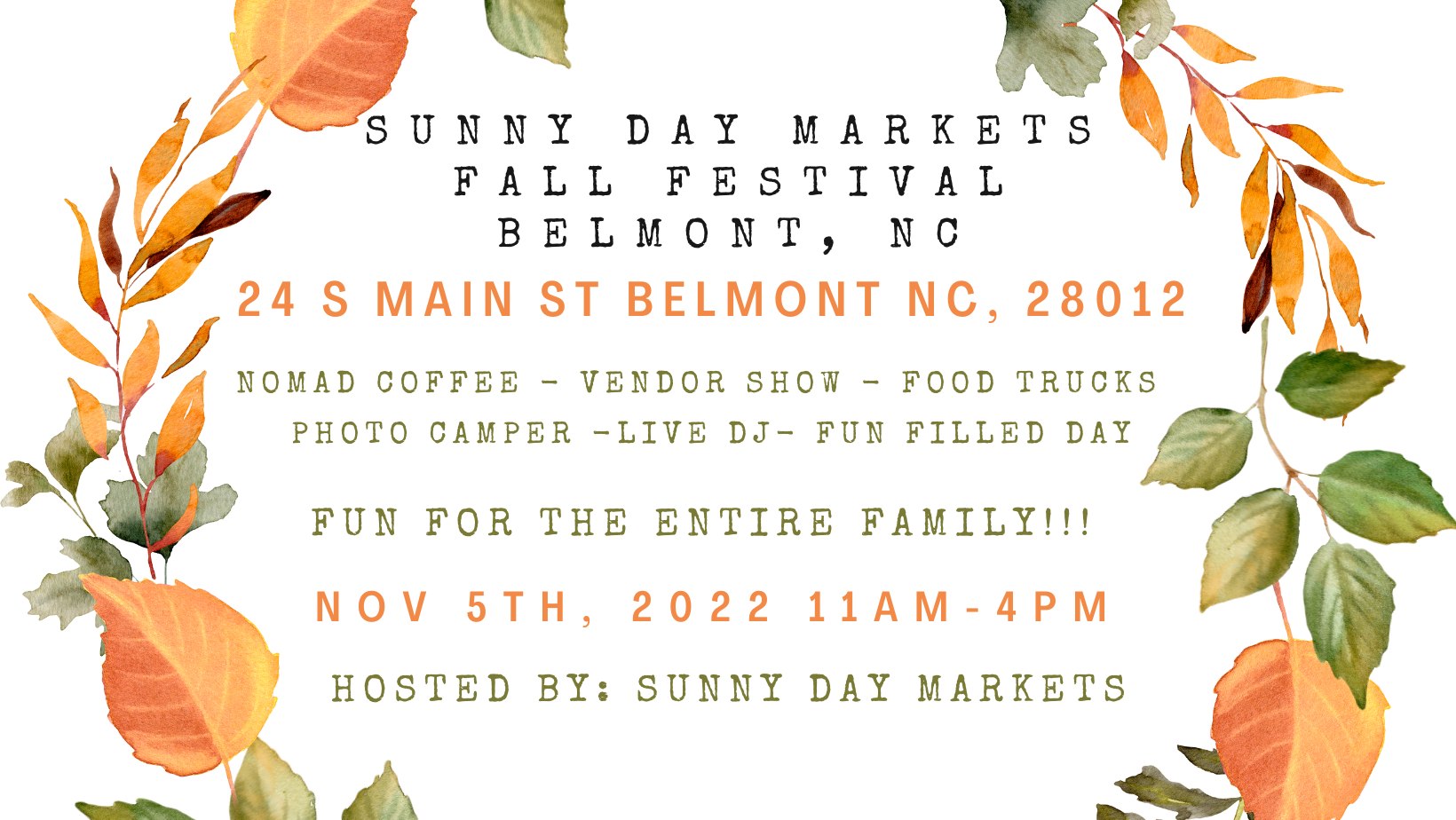 Fall Festival Pop-up Shop (Belmont, NC)