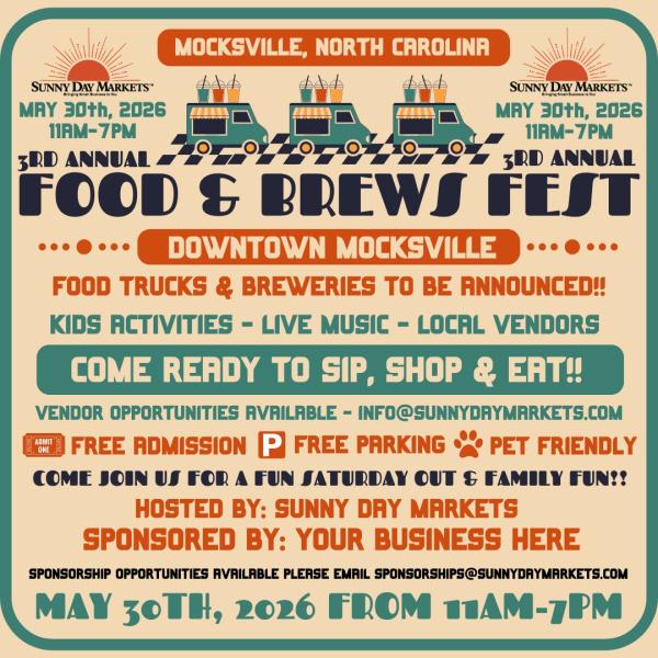 Mocksville Food & Brews Fest (May 30th)