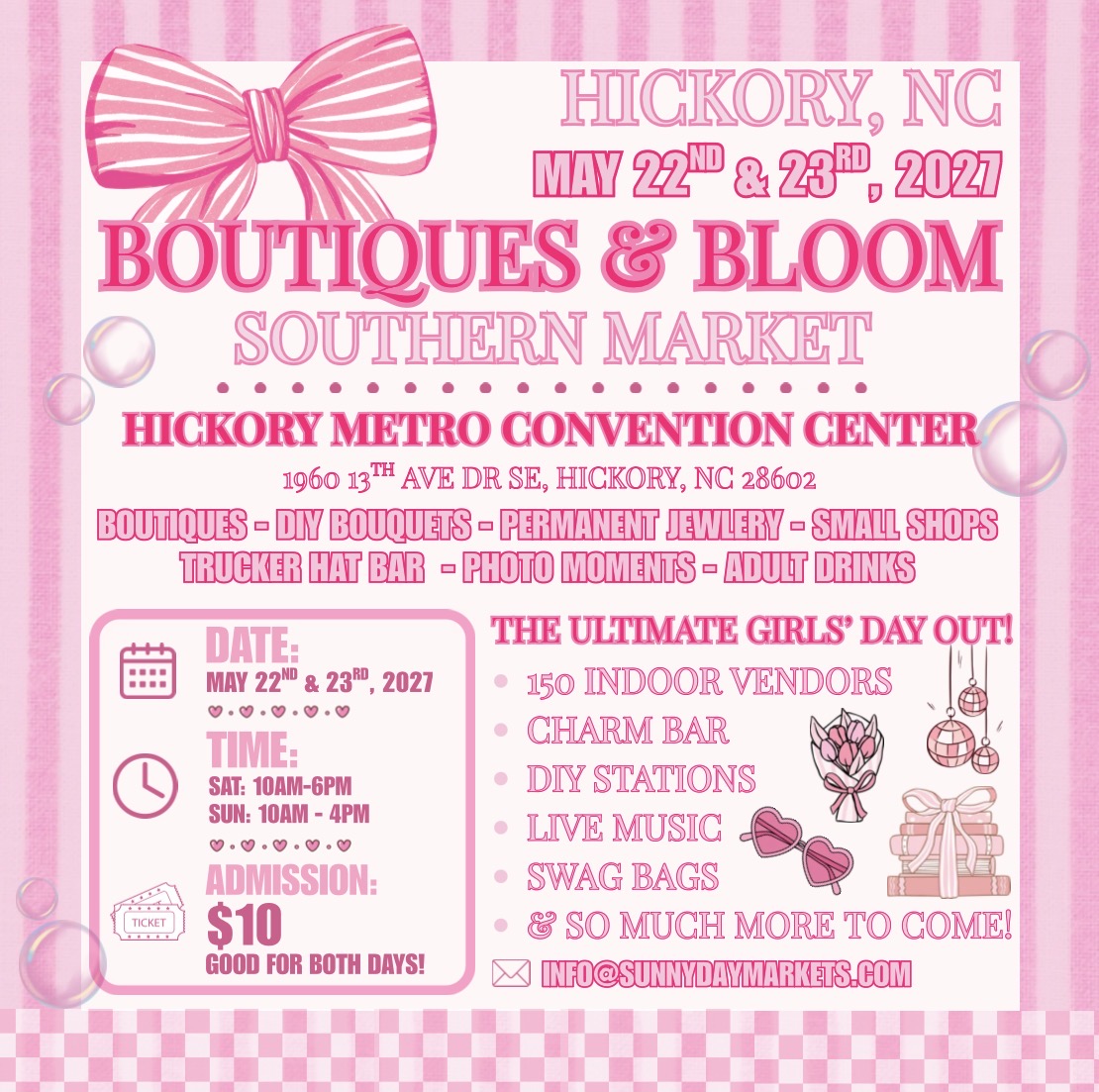 Hickory, NC- Boutiques & Bloom Southern Market