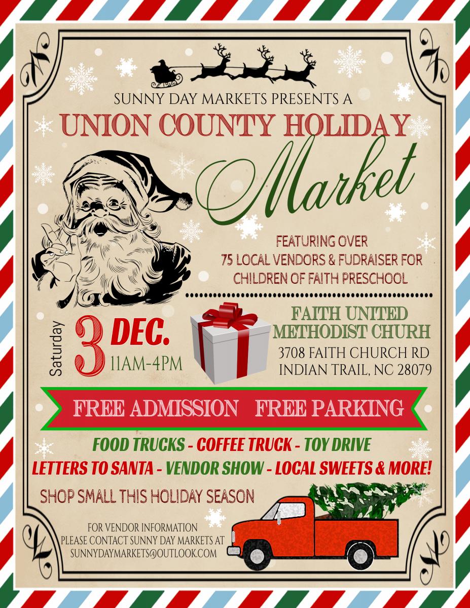Sunny Day Markets Union County Holiday Market cover image