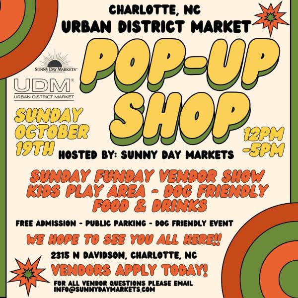 Urban District Market Pop-Up Shop (October 19th)