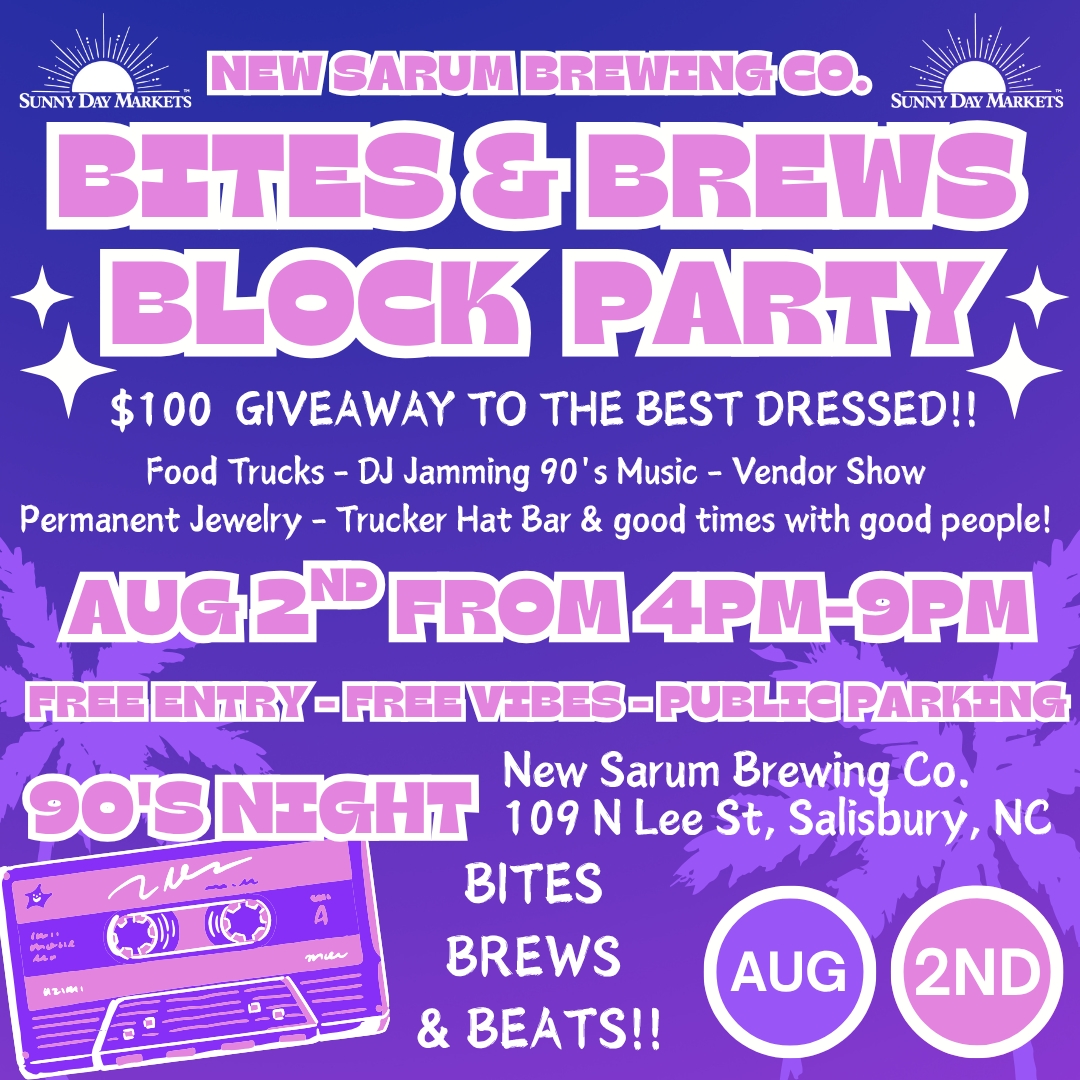 New Sarum Brewing Bites & Brews Block Party (Aug 2nd)