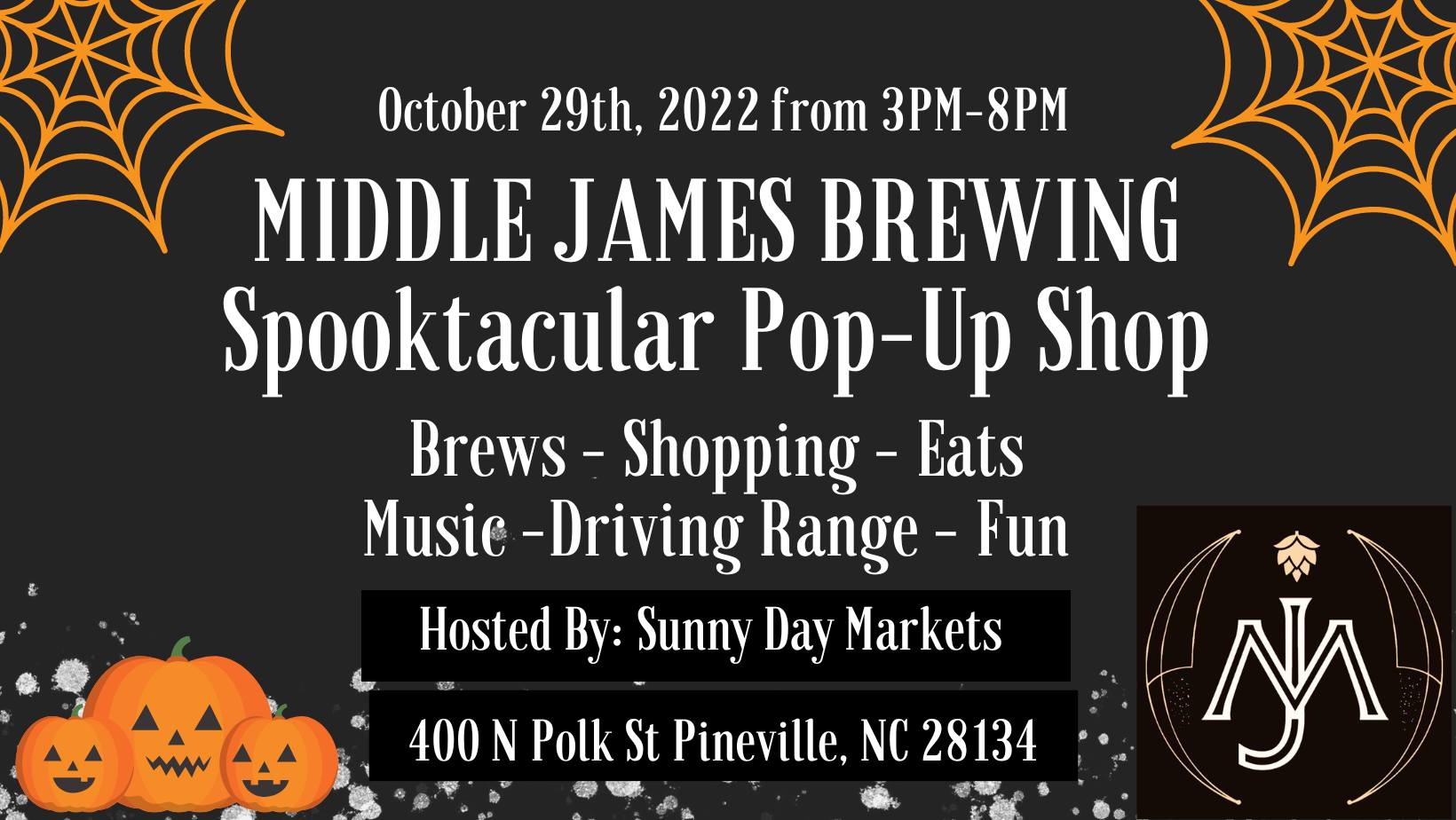 Middle James Brewing Spooktacular Pop-Up Shop 10/29 cover image