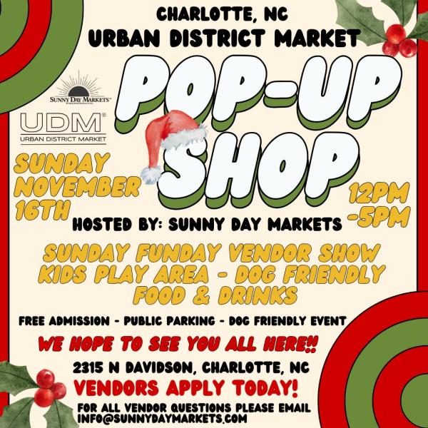 Urban District Market Pop-Up Shop (November 16th)