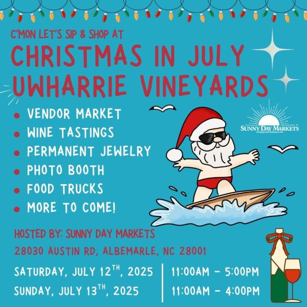 Christmas in July Uwharrie Vineyards