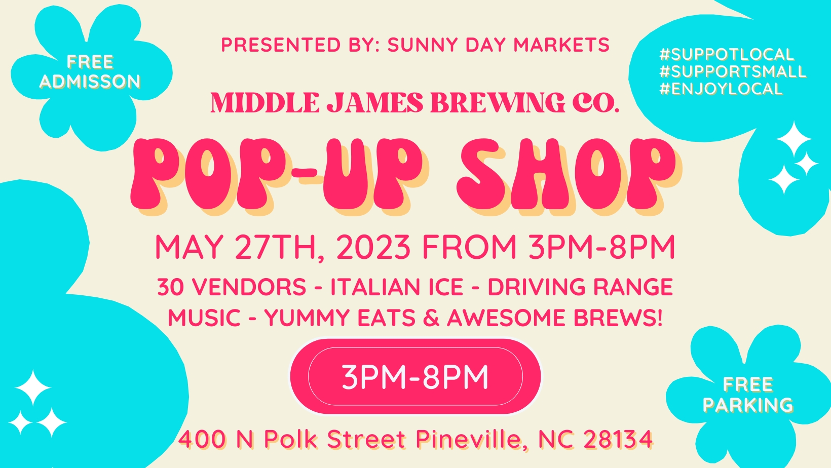 Sunny Day Markets Presents - Middle James Night Market 5/27 cover image