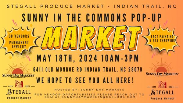 Sunny In The Commons Pop-Up Market