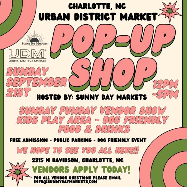 Urban District Market Pop-Up Shop (September 21st)