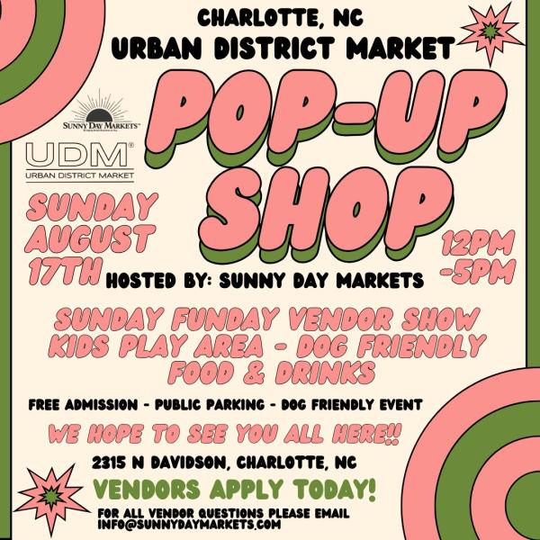 Urban District Market Pop-Up Shop (August 17th)