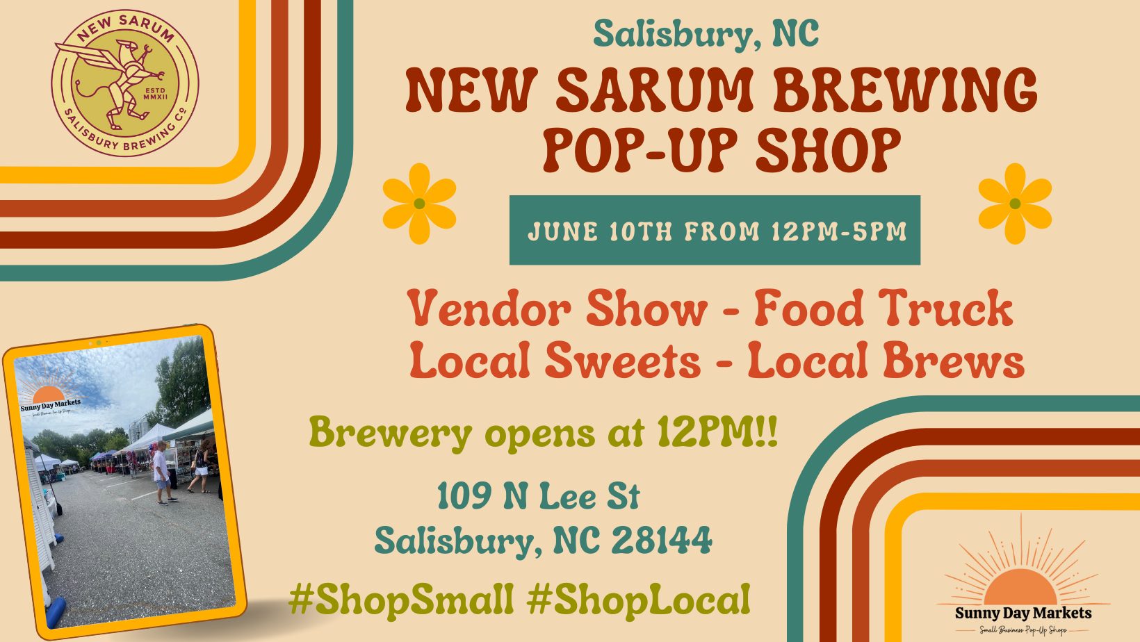 Sunny Day Markets Presents - New Sarum Brewing Pop-up 6/10
