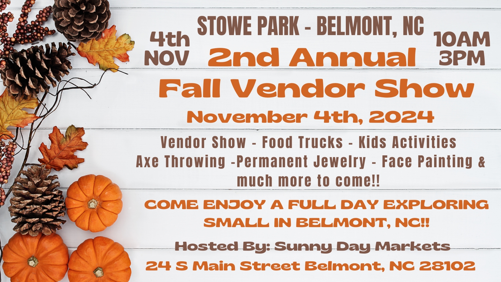 2nd Annual Fall Vendor Show (Belmont, NC) cover image
