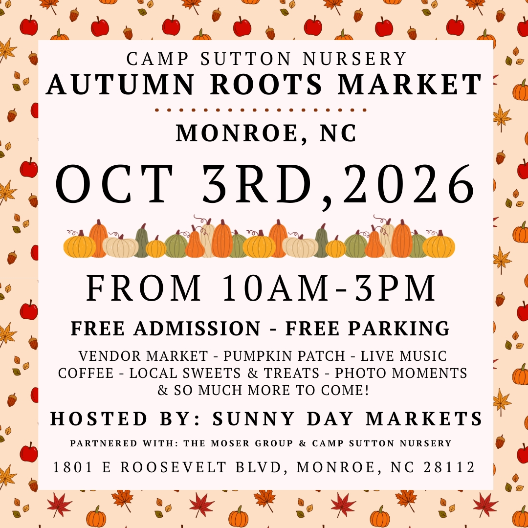 Autumn Roots Market Camp Sutton (Oct 3rd)