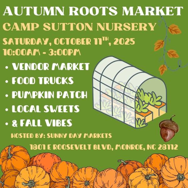 Autumn Roots Market Camp Sutton (Oct 11th)