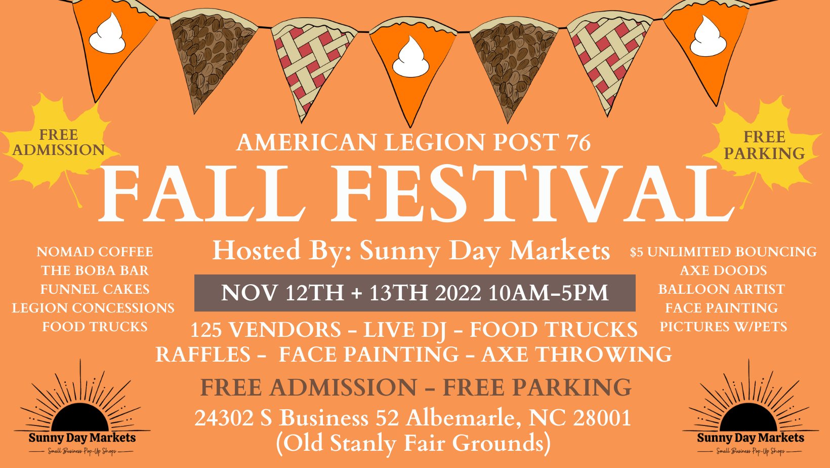 American Legion Post 76 Stanly Fall Festival 11/12-11/13