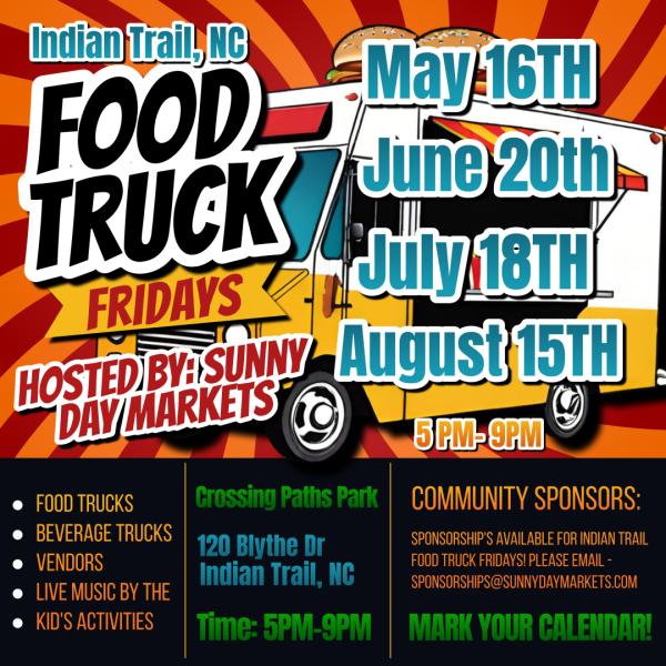 Food Truck Fridays Indian Trail (July 18th)