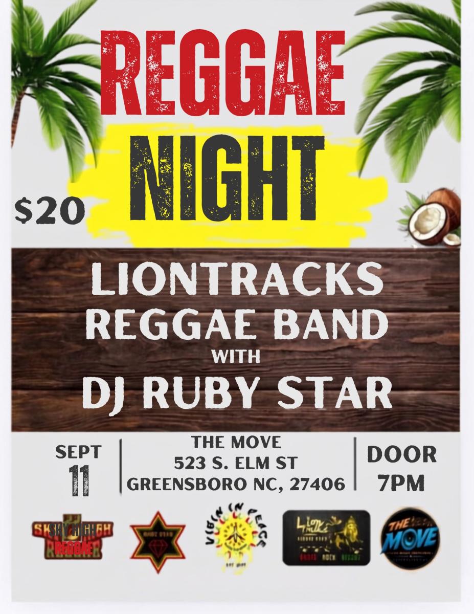 Reggae Night with Liontracks and DJ Ruby Star