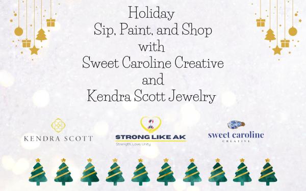 Holiday Sip, Paint, and Shop NC Coast Oyster Shell Ornaments and Wine Bottle Tags with Strong Like AK, Sweet Caroline Creative, and special guest Kendra Scott Jewelry