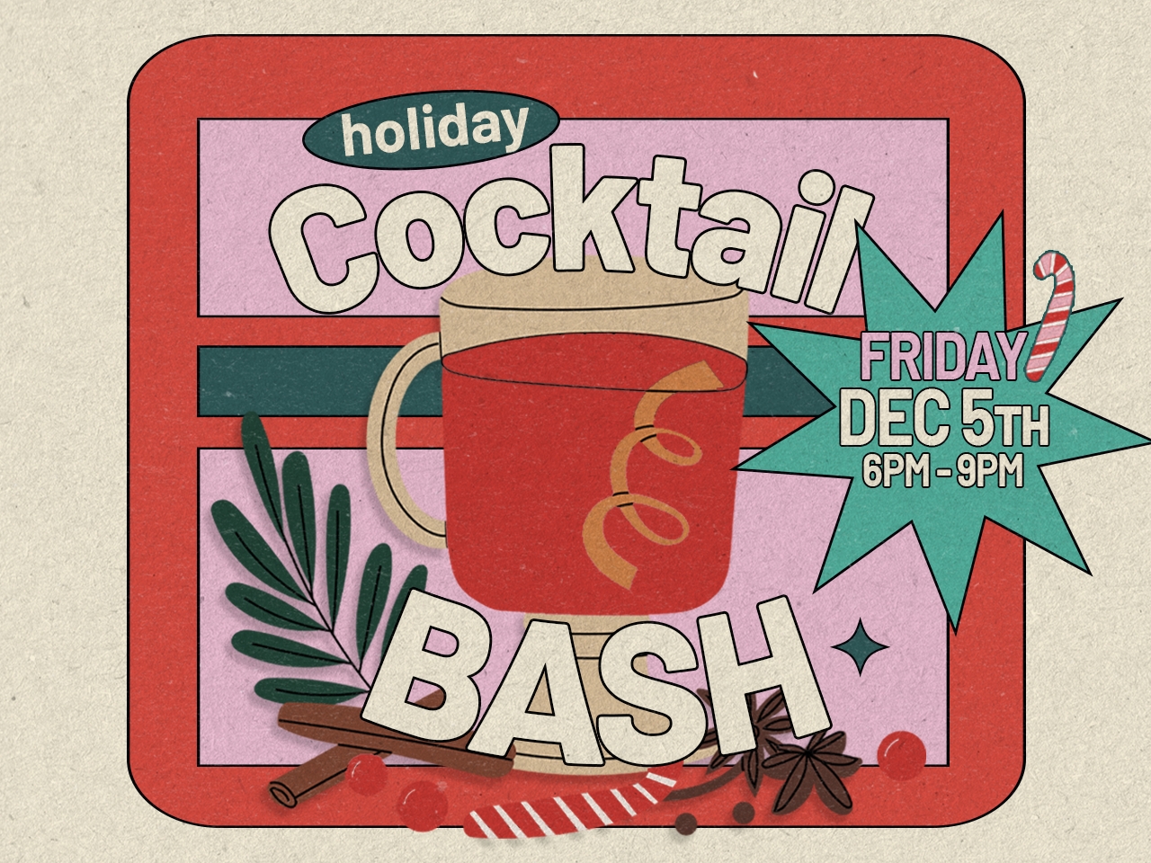 Holiday Cocktail Bash Ticket - Week of cover picture
