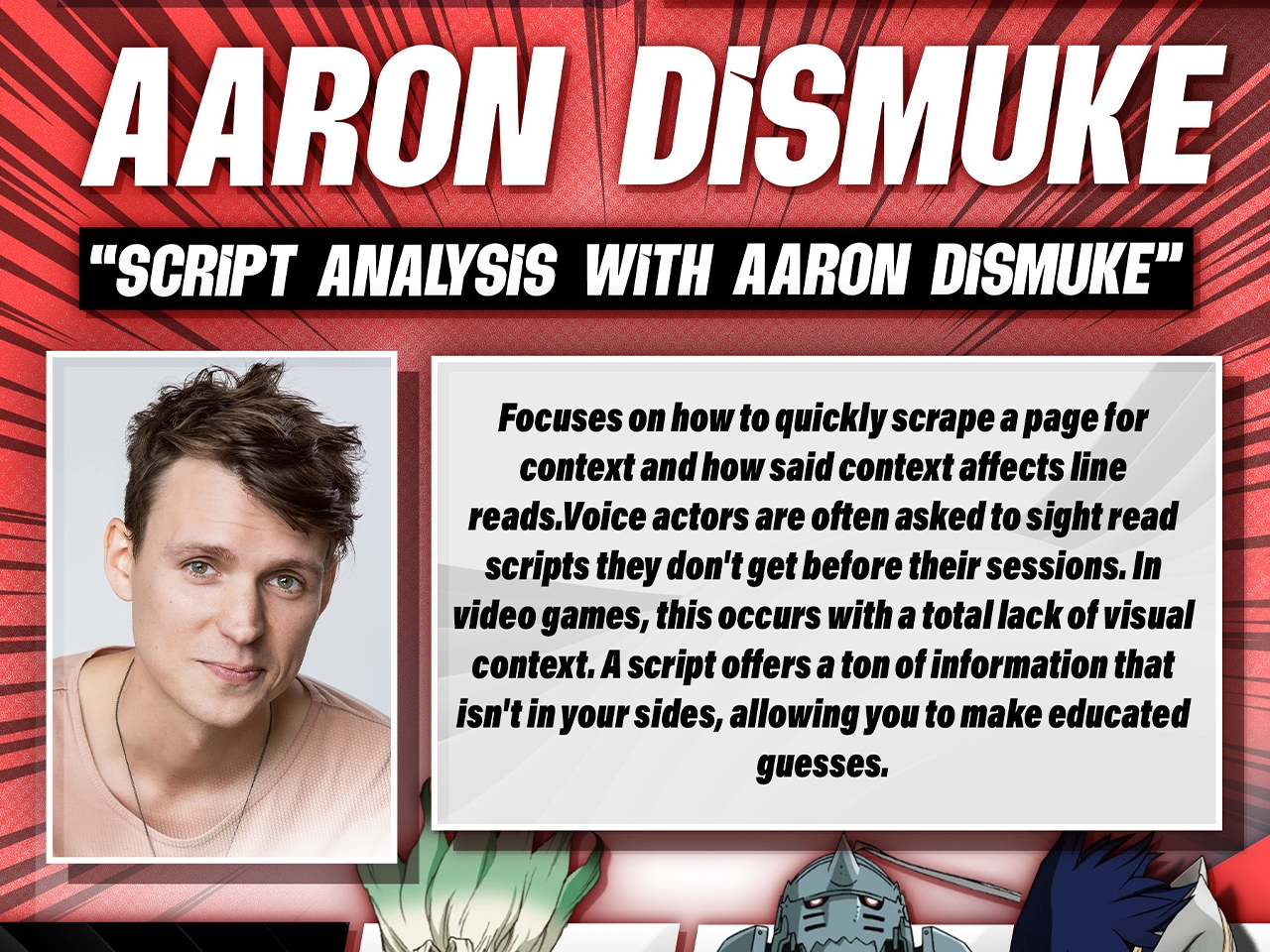 Aaron Dismuke (Script Analysis) cover picture