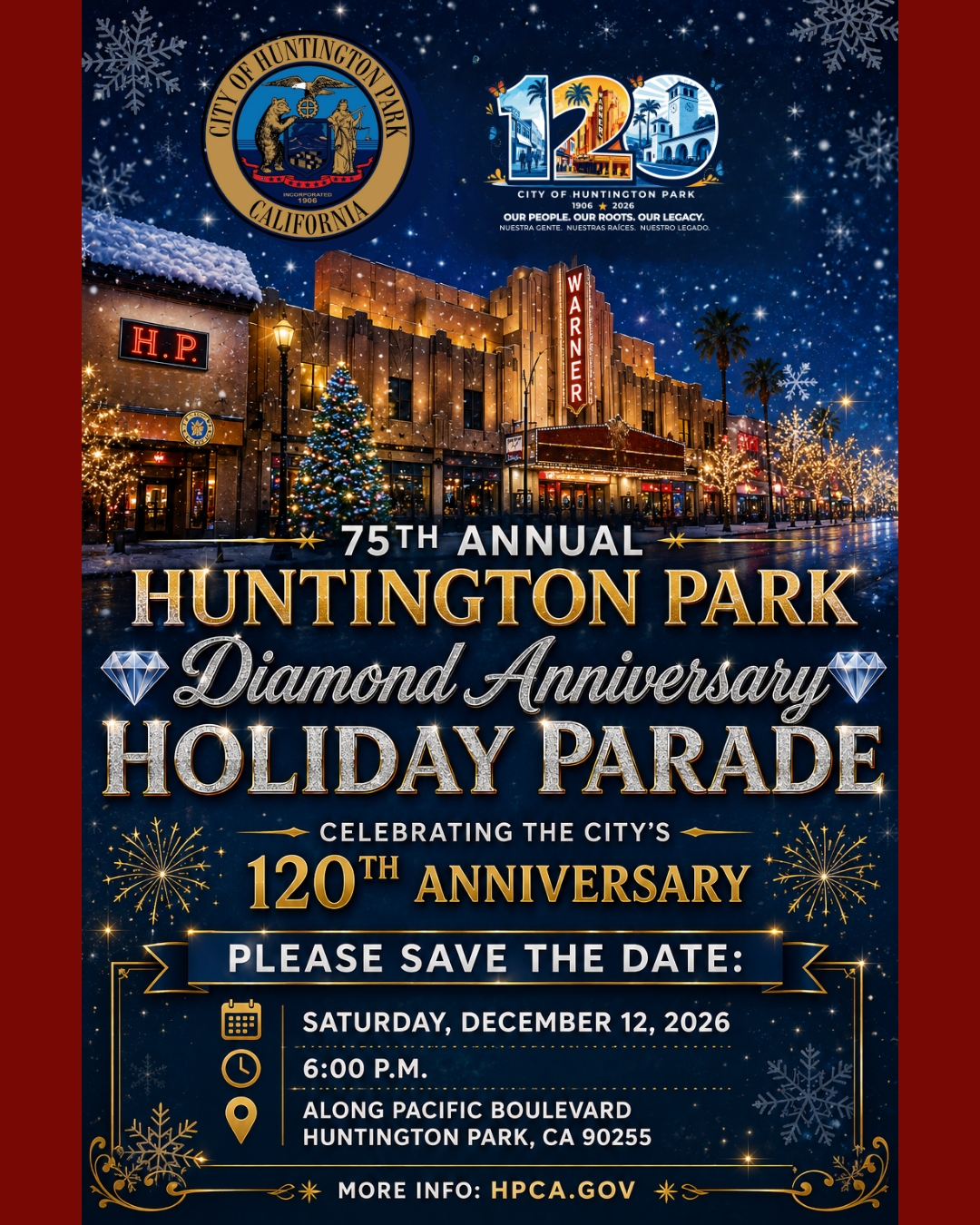 75th Annual Huntington Park Diamond Anniversary Holiday Parade