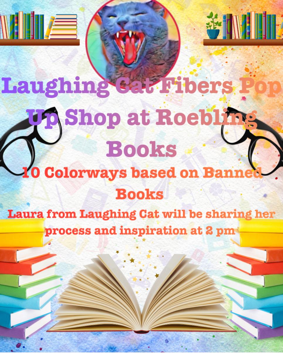 Roebling Books & Laughing Cat Fibers Yarn Pop Up