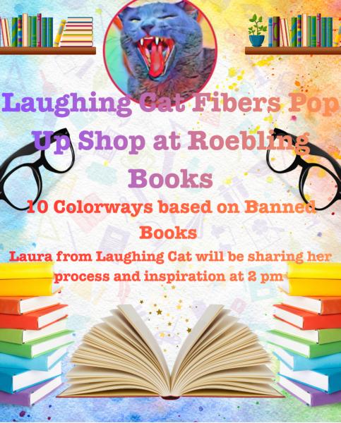 Roebling Books & Laughing Cat Fibers Yarn Pop Up