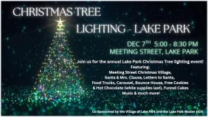 Village Of Lake Park Christmas Tree Lighting (Dec 7th)