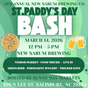 4th Annual St. Paddy's Bash - New Sarum Brewing (Mar. 14th)