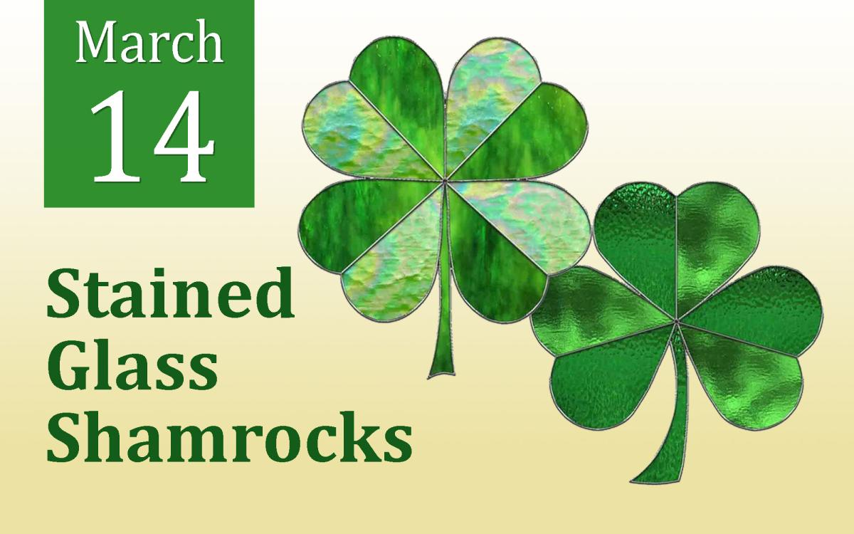 STAINED GLASS: Shamrocks cover picture