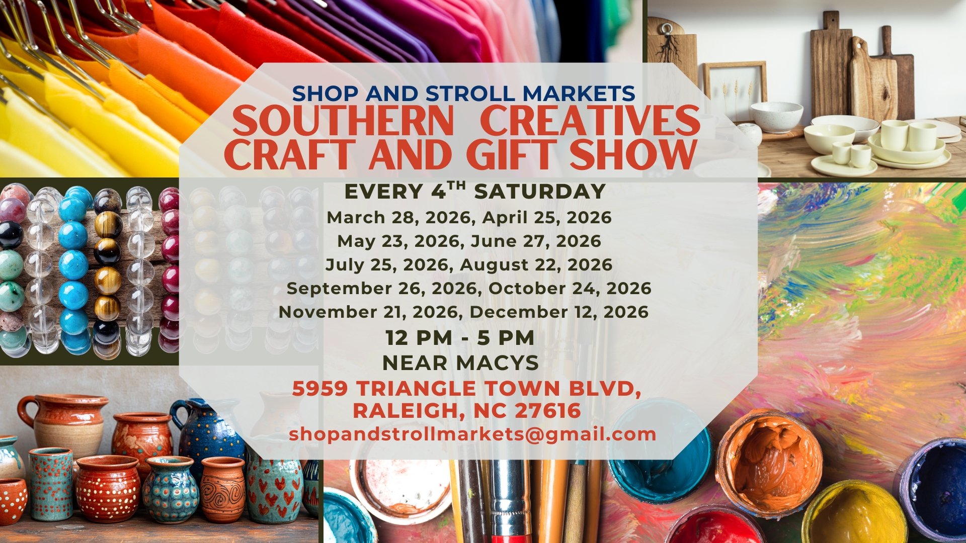 Triangle Town Center - Southern Creatives Gift and Craft Show- June