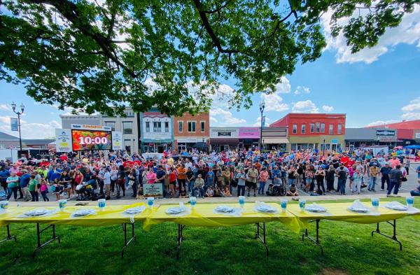 Slawburger Eating Competition