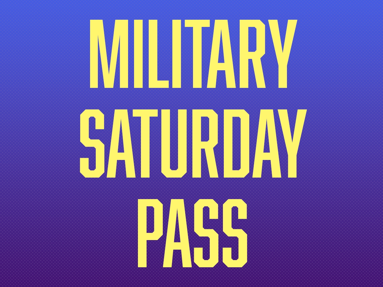 Military Saturday Pass cover picture