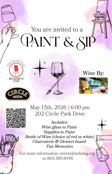 Sip and Wine Glass Painting at The Circle Theatre