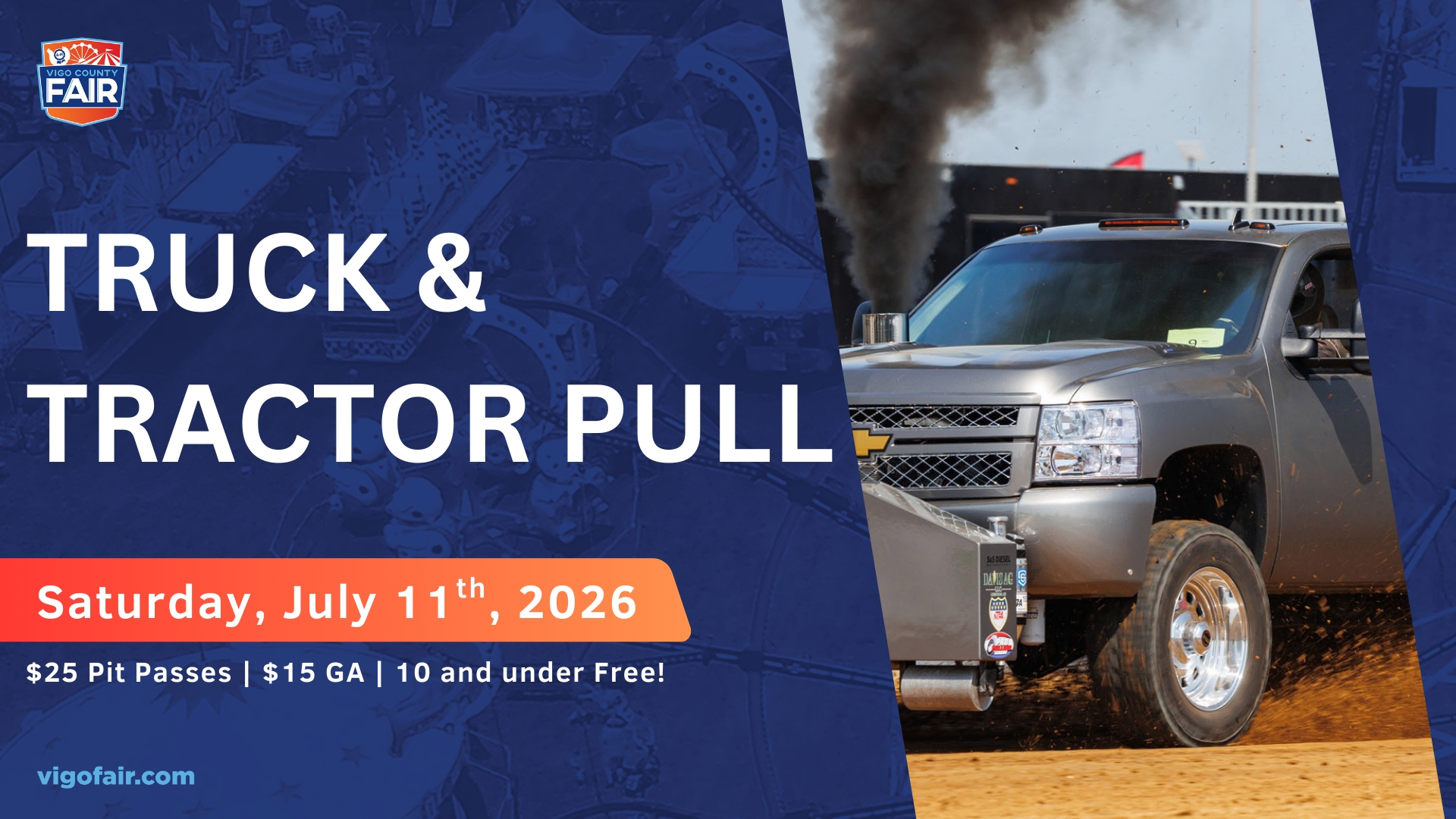 Saturday July 11th - General Admission Truck & Tractor Pull cover picture
