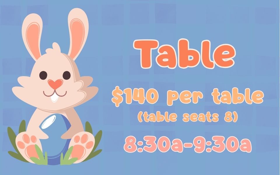 General Table (8:30am-9:30am) - $140 cover picture