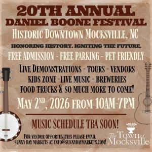 20th Annual Daniel Boone Festival Application