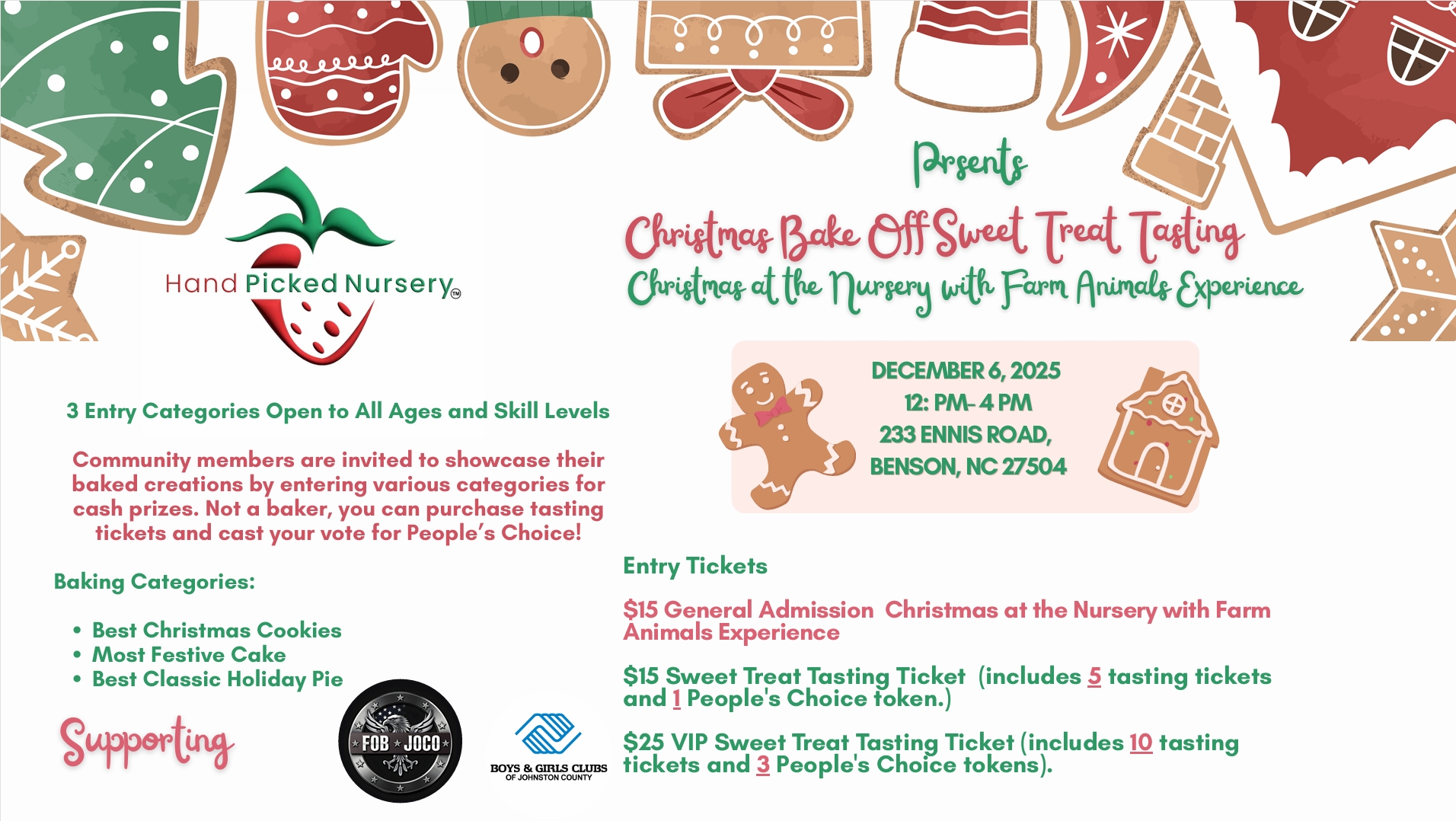 CHRISTMAS BAKING CONTEST FUNDRAISER