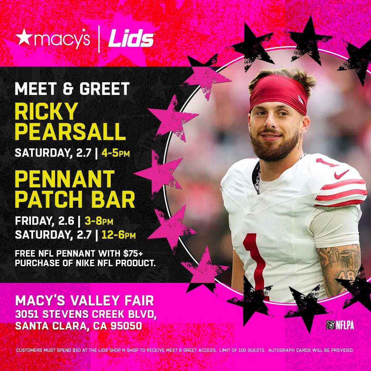 Macy&rsquo;s x Lids Meet & Greet with Ricky Pearsall + Pennant Patch Bar