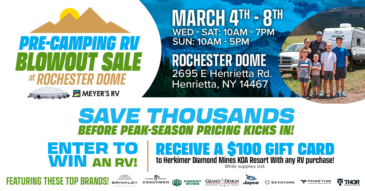 Pre-Camping RV Blowout Sale at The Rochester Dome