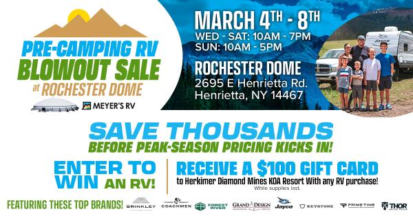 Pre-Camping RV Blowout Sale at The Rochester Dome